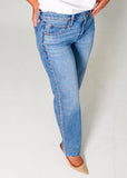 Pistola - Lexi Mid Rise Bowed Straight Jean - Starstudded
